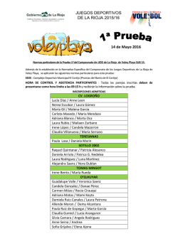 Normas particulares 1&ordf; Sub15