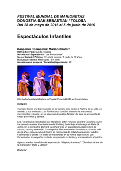 Espect&aacute;culos Infantiles
