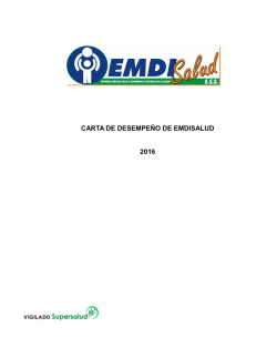 CARTA DE DESEMPE&Ntilde;O DE EMDISALUD 2016