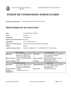 Descargar Pliego - Universidad Nacional de La Plata