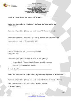 formulario para presentaci&oacute;n de denuncias