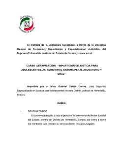 El Instituto de la Judicatura Sonorense, a trav&eacute;s de la Direcci&oacute;n