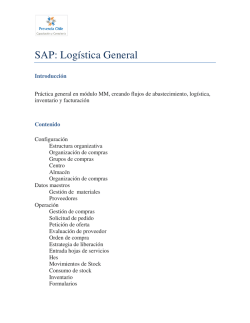 SAP: Log&iacute;stica General