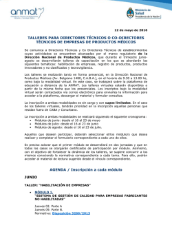 TALLERES PARA DIRECTORES T&Eacute;CNICOS O CO