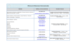 Oficinas de Relaciones Internacionales