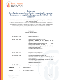 Conferencia &ldquo;Derechos de los usuarios en el sector transporte e