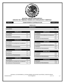 indice - Tribunal Federal de Conciliaci&oacute;n y Arbitraje