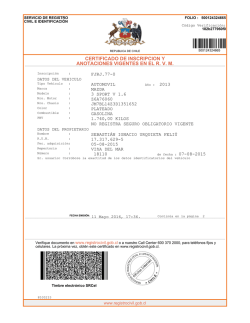 certificado de inscripcion y anotaciones vigentes