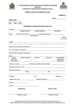 formato &uacute;nico de registro - H. Ayuntamiento de Atizap&aacute;n de Zaragoza