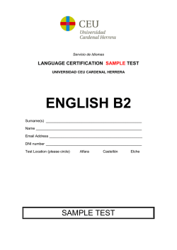 english b2 - Universidad CEU Cardenal Herrera