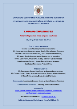 Cartel II Jornadas Complutenses ELE