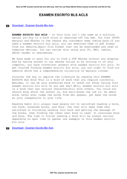 Examen Escrito Bls Acls