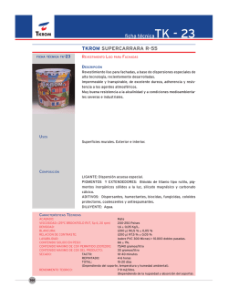 TKROM SUPERCARRARA R-55 ficha t&eacute;cnicaTK - 23