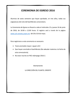 ceremonia de egreso 2016 - CCH Oriente