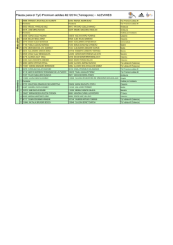 Plazas para el TyC Premium adidas #2 /2014 (Tarragona