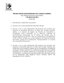 tercera sesi&oacute;n extraordinaria del consejo general del instituto estatal