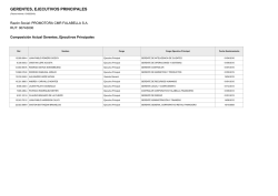 GERENTES, EJECUTIVOS PRINCIPALES