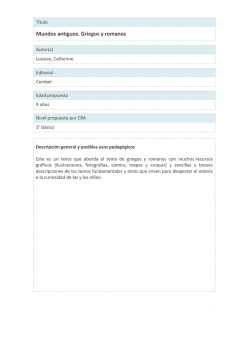Mundos antiguos. Griegos y romanos