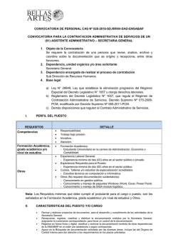 convocatoria de personal cas n&ordm; 028-2016-sd.rrhh-dad