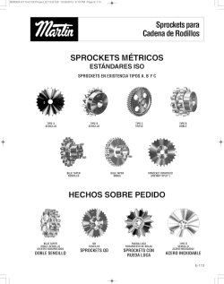 Sprockets Martin Metricos para Cadena de