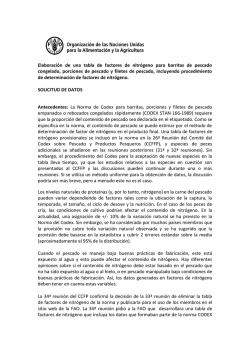 Elaboraci&oacute;n de una tabla de factores de nitr&oacute;geno para barritas de