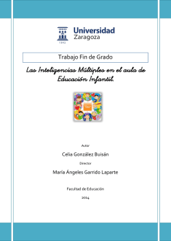Las Inteligencias M&uacute;ltiples en el aula de Educaci&oacute;n Infantil.