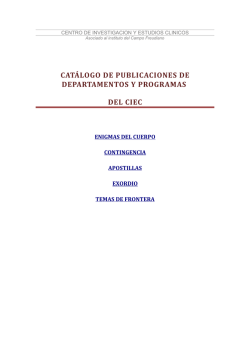 cat&aacute;logo de publicaciones de departamentos y programas del ciec