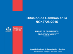 Difusi&oacute;n de Cambios en la NCh2728:2015