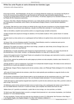 White Sox ante Royals en serie divisional de