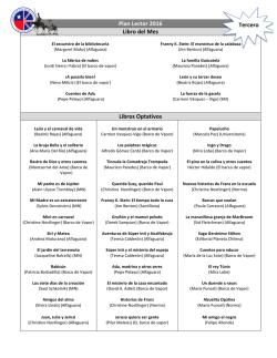 Plan Lector 3&ordm; B&aacute;sico 2016