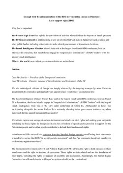 Let`s support right2BDS! - European Coordination of Committees