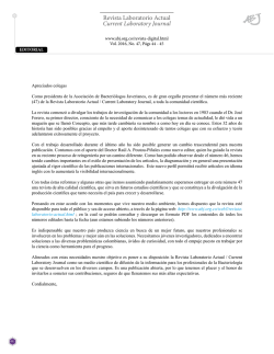 Revista Laboratorio Actual Current Laboratory Journal