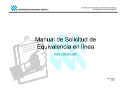 Manual de Solicitud en L&iacute;nea - Equivalencias