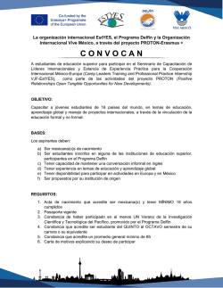 convocan - Instituto Tecnol&oacute;gico del Valle de Morelia