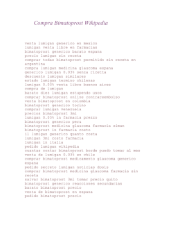 Compra Bimatoprost Wikipedia