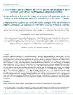 Seroprevalence and risk factors of several bovine viral diseases in