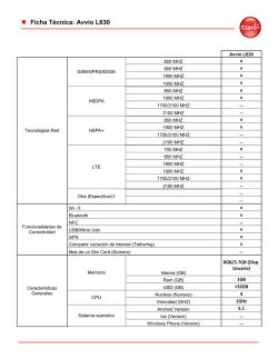 Ficha T&eacute;cnica: Avvio L630