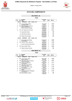 II Mitin Nacional de Atletismo Popular