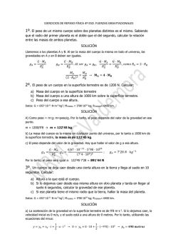 soluciones ejercicios de repaso campo gravitacional.