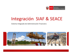 Registro del CCP e integraci&oacute;n SEACE-SIAF