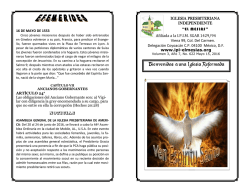 Bienvenidos a una Iglesia Reformada