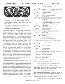 May 22, 2016 - All Saints Catholic Church