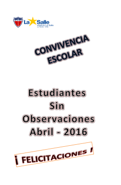 Alumnos sin observaciones - Abril