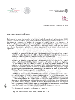 Acuerdo - Instituto Polit&eacute;cnico Nacional