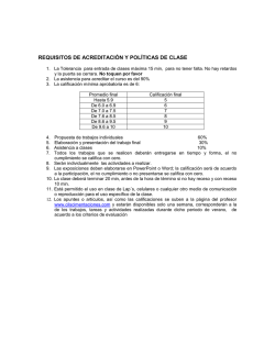 REQUISITOS DE ACREDITACI&Oacute;N Y POL&Iacute;TICAS DE CLASE