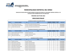 resultado final de convocatoria c.a.s. 2016