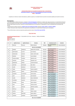 N&deg; N&deg; Apellido Paterno Apellido Materno Nombres DNI