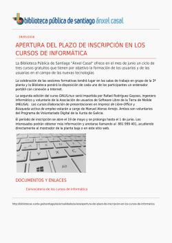 Apertura del plazo de inscripci&oacute;n en los cursos de inform&aacute;tica