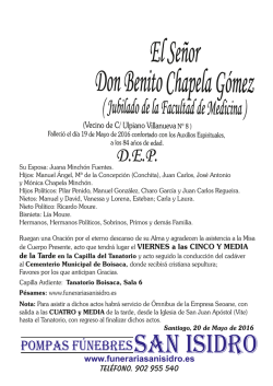 Benito Chapela G&oacute;mez 20-5-2016 Santiago