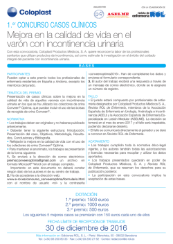 1.&ordf; CONCURSO CASOS CL&Iacute;NICOS COLOPLAST.